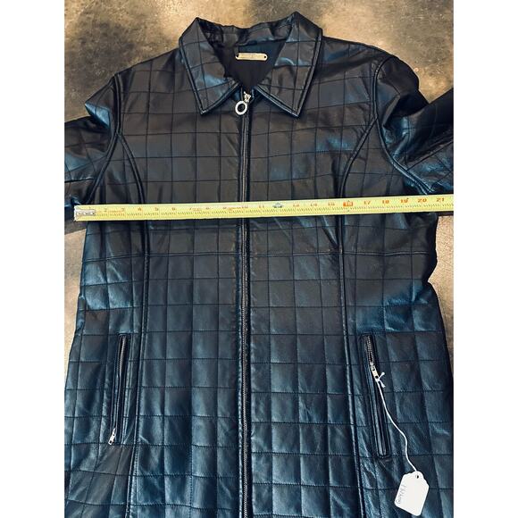 Nice Long Women’s Brandon Thomas Leather Jacket Size XL but fits like Large - Picture 7 of 8